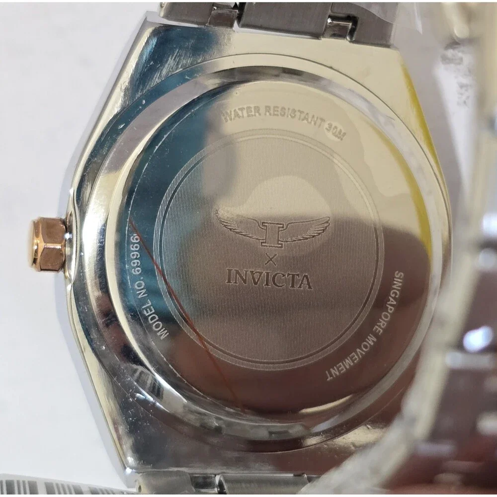 Invicta Specialty Men's Watch 42mm Silver Rose Gold 69966 Brand New